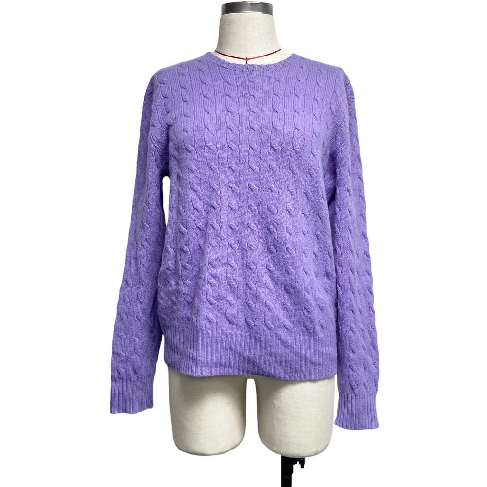 Polo Ralph Lauren Womens Size XL Iconic Cable Knit Cashmere Sweater